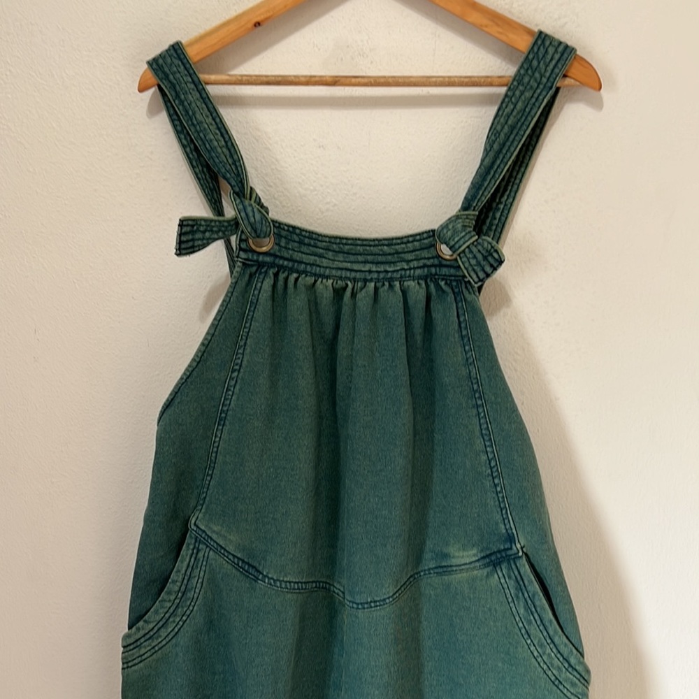 Monthorigin Oversized Green Bib Jean Y2K Overalls - Picture 4 of 9